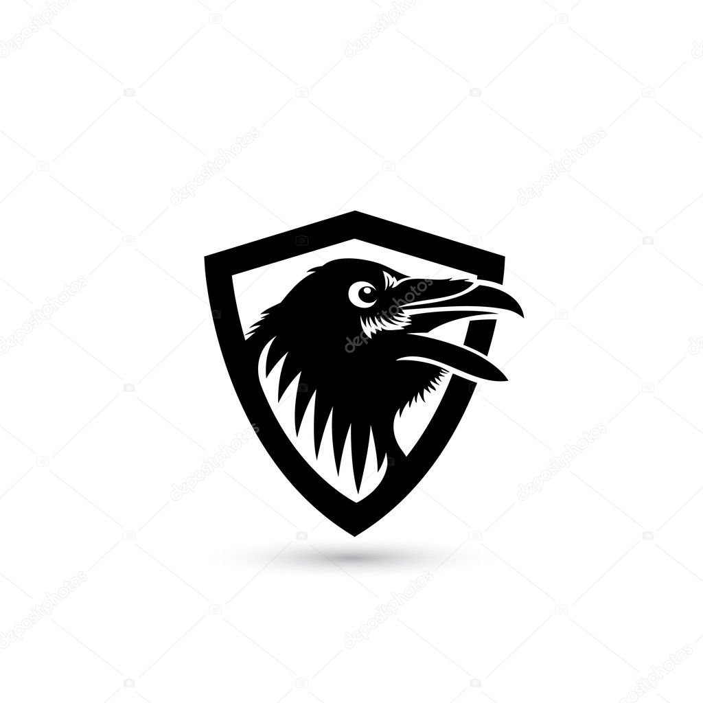 Raven symbol - vector illustration