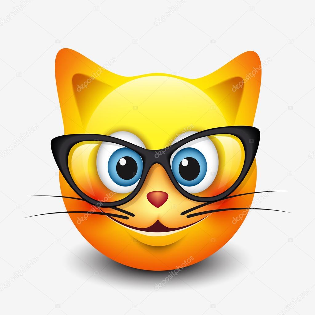  cat emoticon wearing black sunglasses