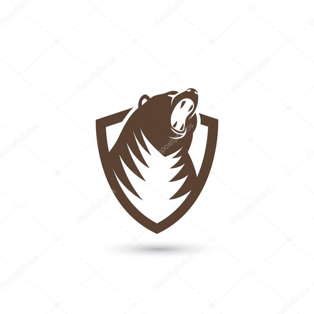 Bear symbol - vector illustration