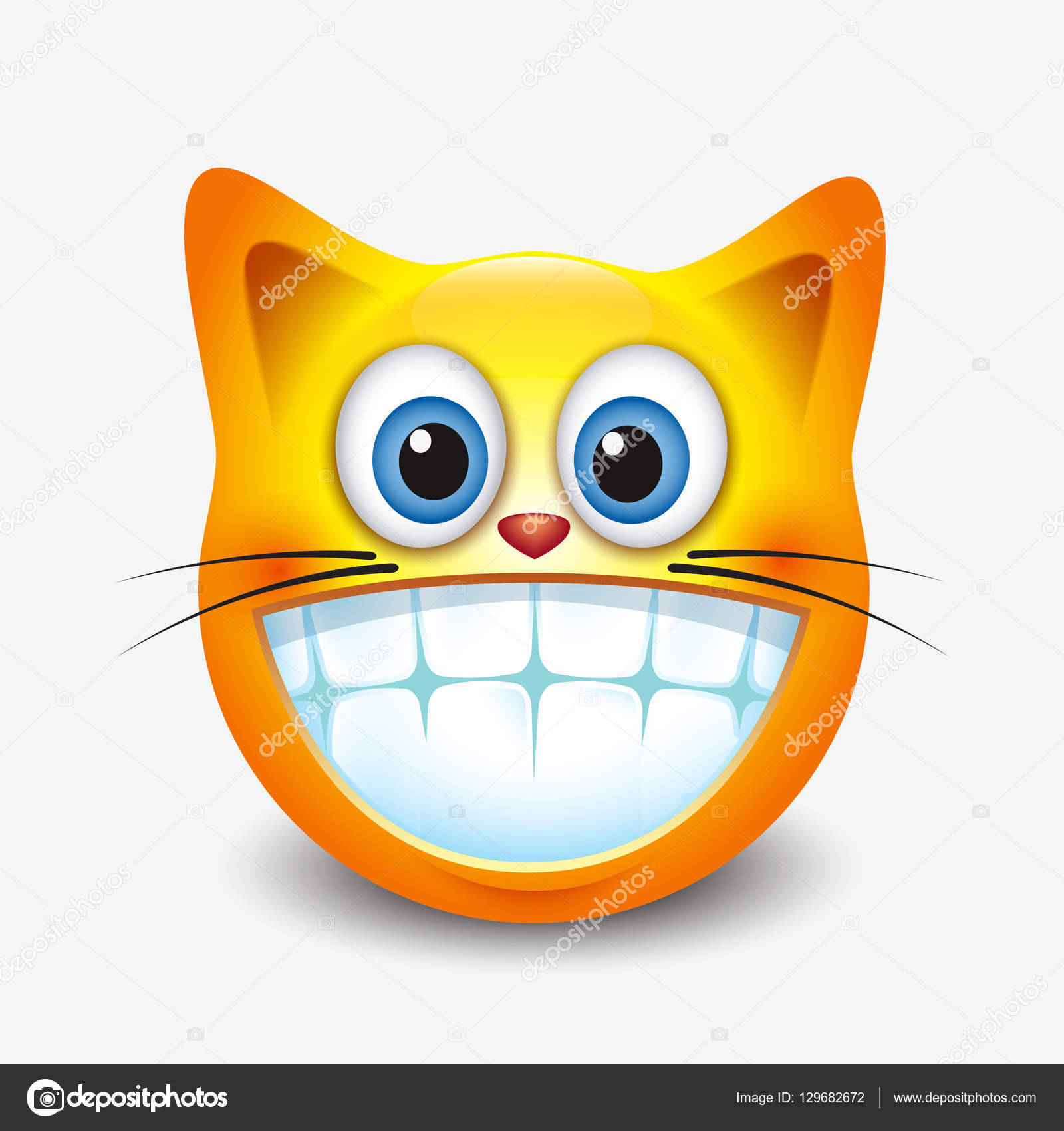 Angry Cat Emoticon Emoji Smiley Vector Illustration Stock