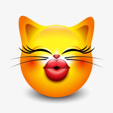 kedi emoji öp