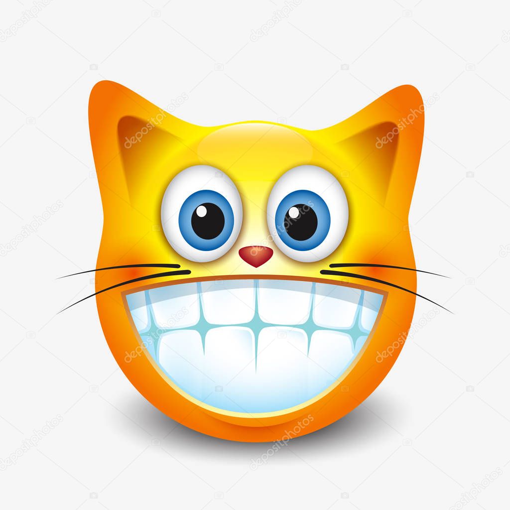 Happy cat emoji | Happy cat emoji — Stock Vector © I.Petrovic #129682672