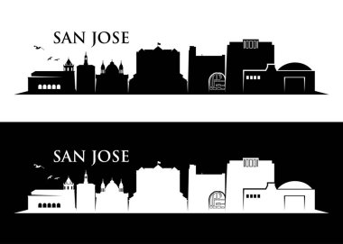 San Jose manzarası siluet