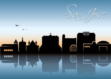 San Jose manzarası siluet