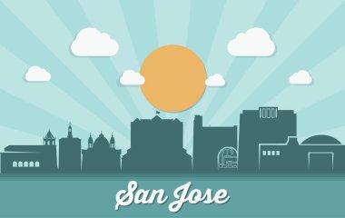 San Jose manzarası siluet