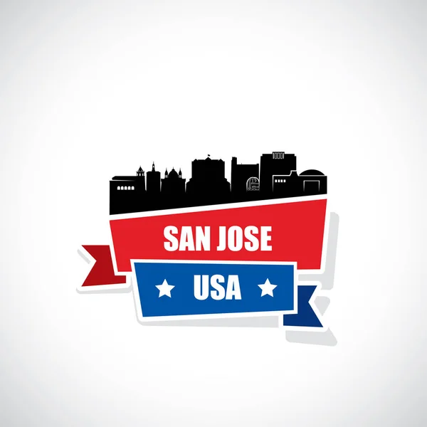 San Jose şerit afiş — Stok Vektör