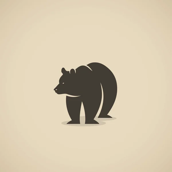 Señal de oso pardo — Vector de stock