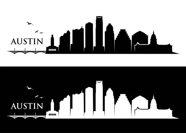 De skyline van de stad van Austin — Stockvector