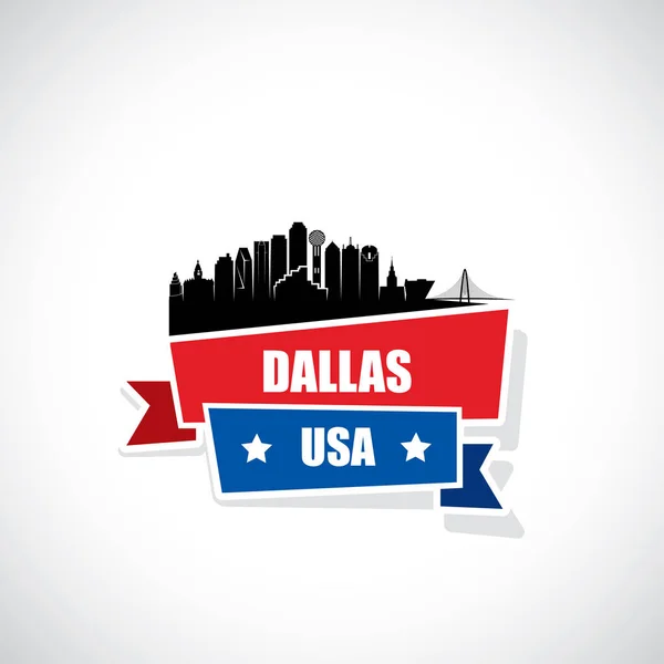 Banner de cinta de Dallas — Vector de stock