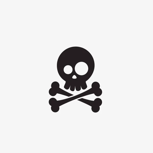 Teschio e ossa incrociate di pirati — Vettoriale Stock