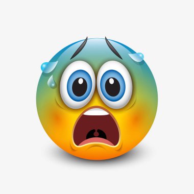 Korkmuş ifade, emoji