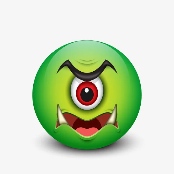 Ciclope emoticon, smiley — Vettoriale Stock