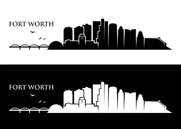 Skyline de Fort Worth — Image vectorielle