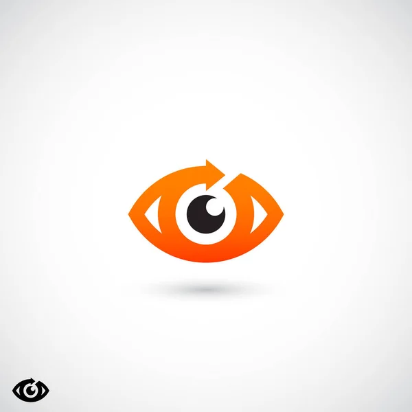 Augensymbol mit Kreispfeil neu laden oder aktualisieren — Stockvektor