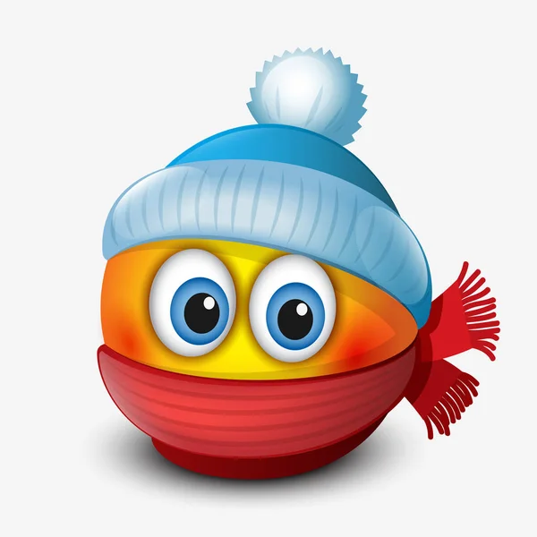 Cute winter emoticon — Stock Illustration Cute winter emoticon Royalty Free Stock Illustrations