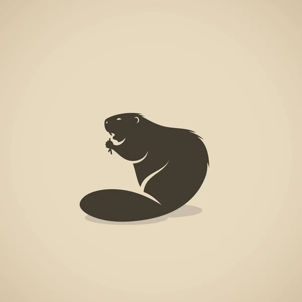 Design of beaver logo — Stock Vector