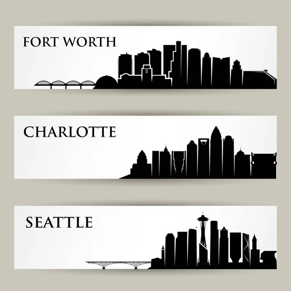 Diseño del horizonte de las ciudades — Vector de stock