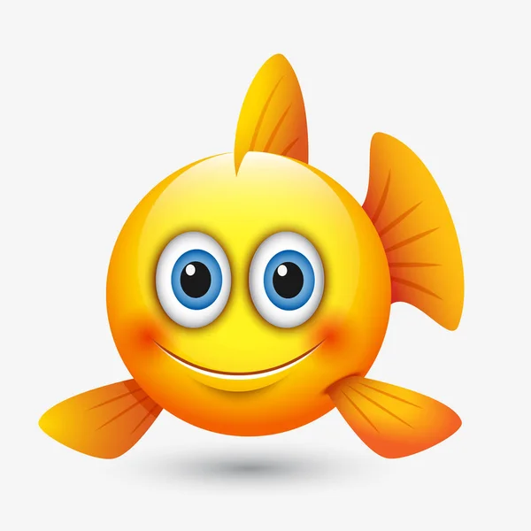 Симпатичний смайлик знак риби — стоковий вектор