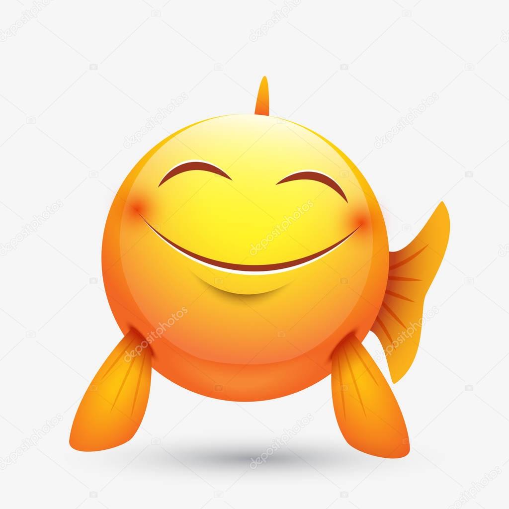 Cute smiley fish sign
