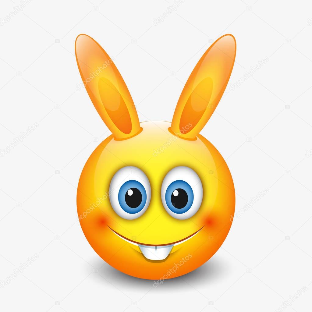 Cute smiley rabbit sign