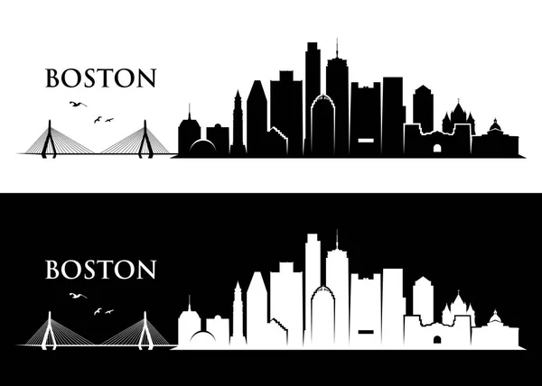 Projeto do horizonte de Boston — Vetor de Stock