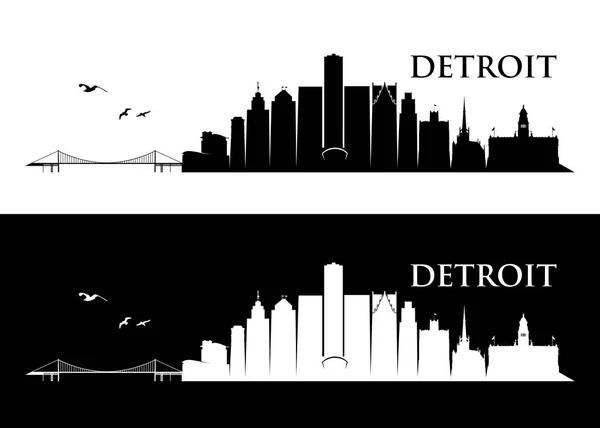 Návrh detroit Panorama — Stockový vektor