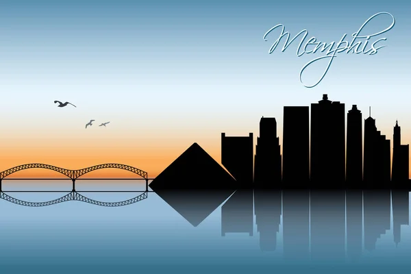 Diseño del skyline de Mempkis — Vector de stock