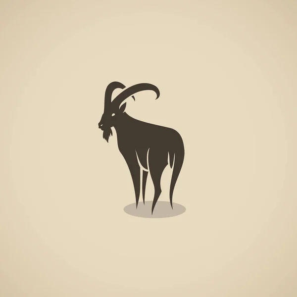 Dark wild goat — Stock Vector