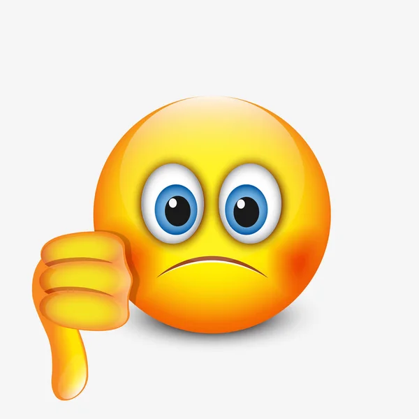 Emoticon smiley with thumb down