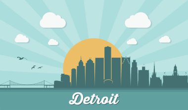 Detroit şehir manzarası