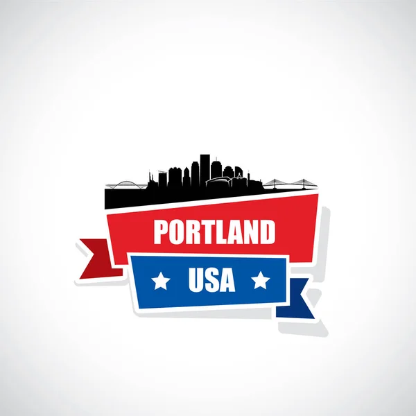 Panoramę miasta Portland — Wektor stockowy