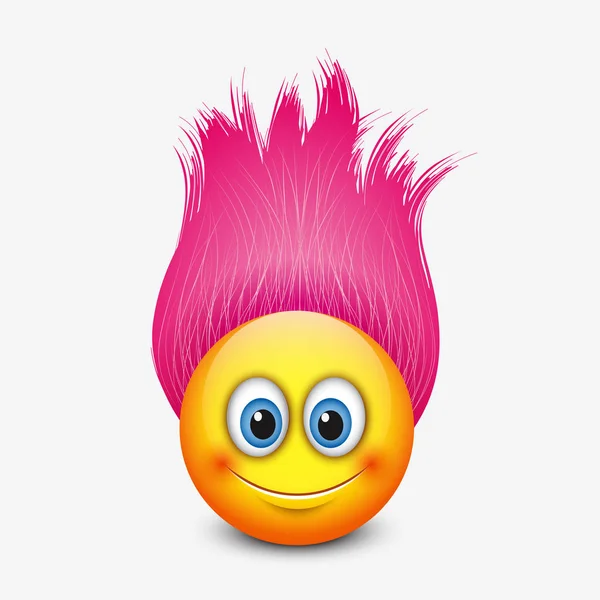 Emoticon troll peloso — Vettoriale Stock