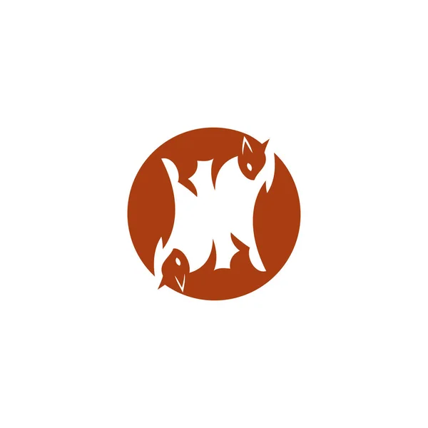 Eichhörnchen einfaches Logo — Stockvektor