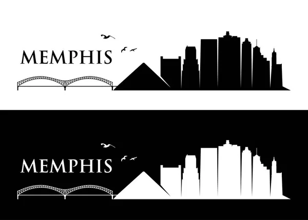 Memphis silüetini seti — Stok Vektör