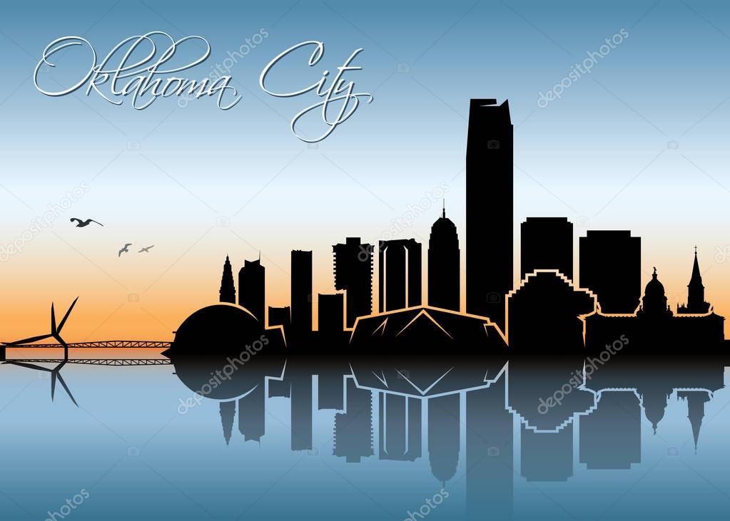 Oklahoma city skyline — Stock Vector © I.Petrovic 145204991