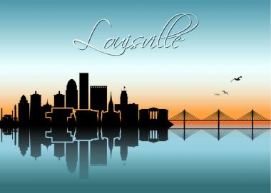 Louisville skyline - Kentucky clipart