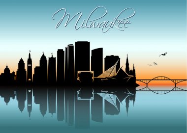 Milwaukee manzarası illüstrasyon