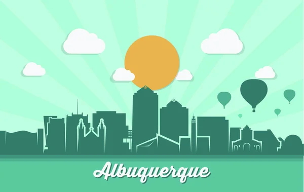 Albuquerque Panorama - Nové Mexiko — Stockový vektor