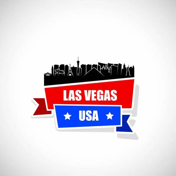 Striscione del nastro skyline di Las Vegas — Vettoriale Stock