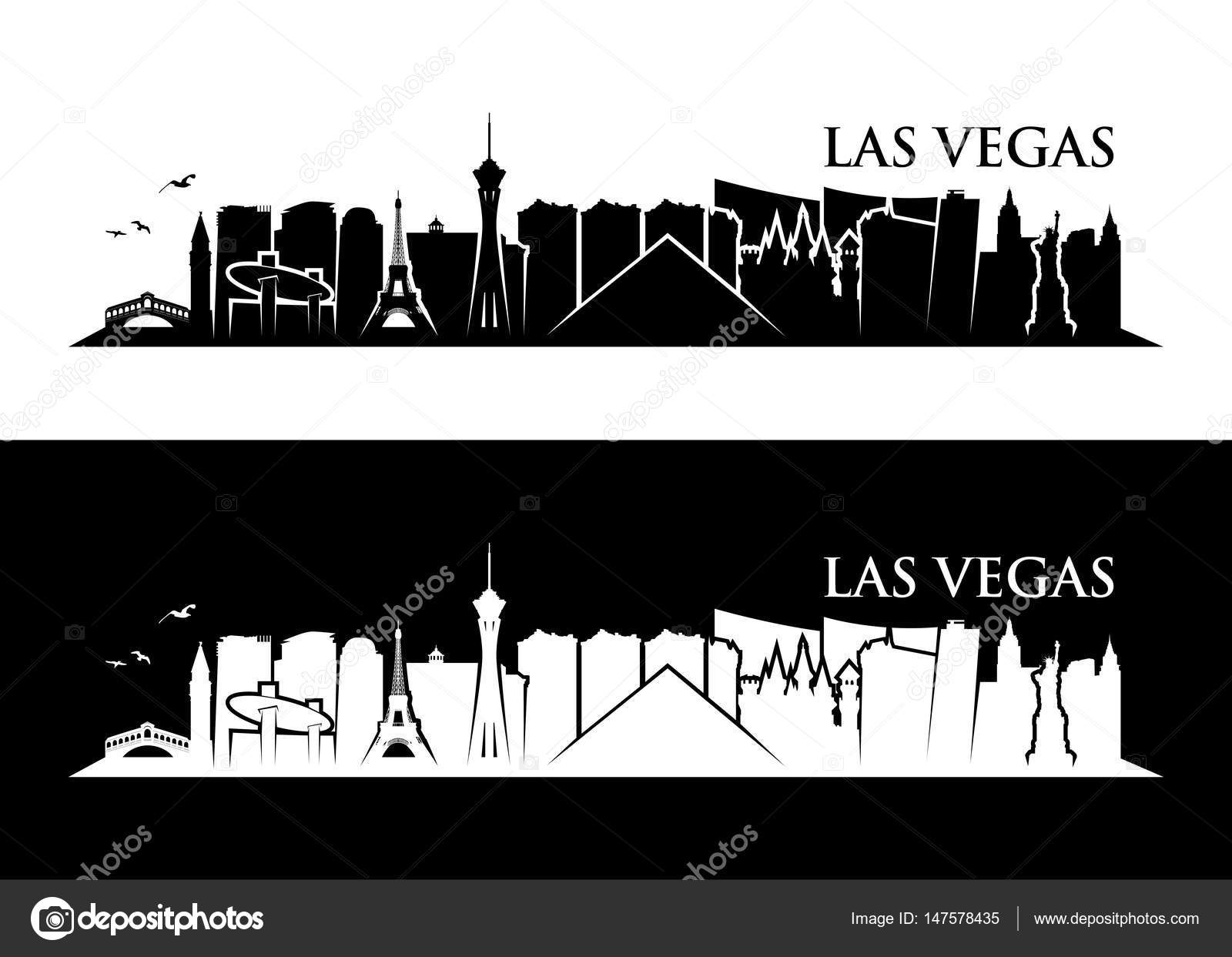 LAS VEGAS City Nevada SKYLINE Outline Silhouette Vector Svg 