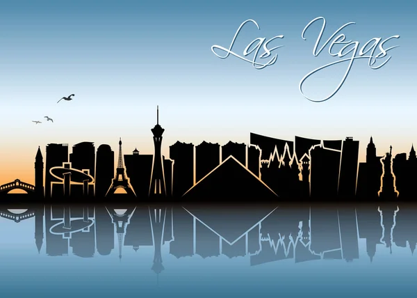 Bannière Las Vegas skyline — Image vectorielle