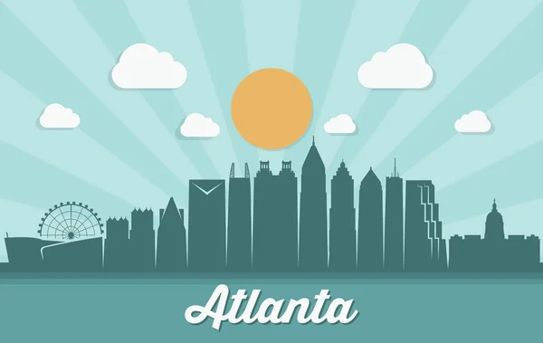 Línea del horizonte de Atlanta - Georgia — Vector de stock