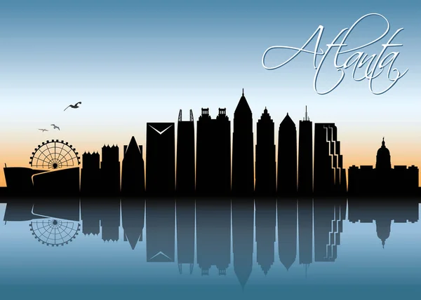 Línea del horizonte de Atlanta - Georgia — Vector de stock