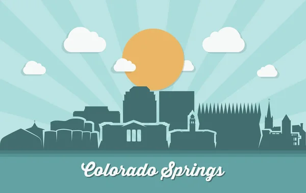 Colorado Springs manzarası — Stok Vektör