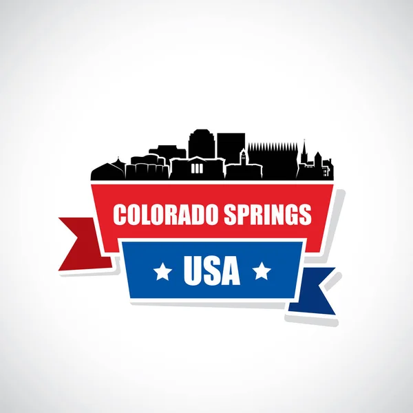Colorado Springs skyline — Stock Vector