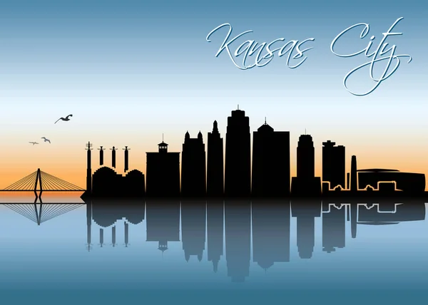 Horizonte de Kansas City - Missouri — Vector de stock