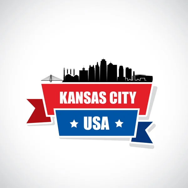 Kansas City skyline - Missouri — Wektor stockowy