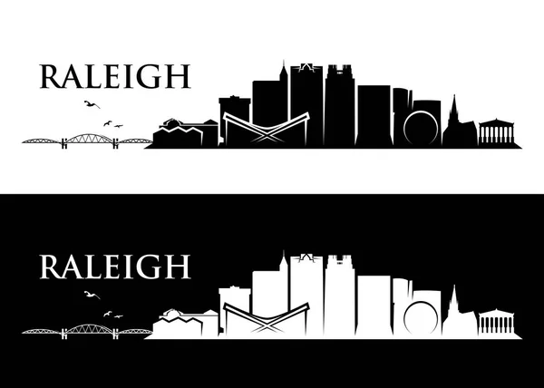 Raleigh skyline - Noord Carolina — Stockvector