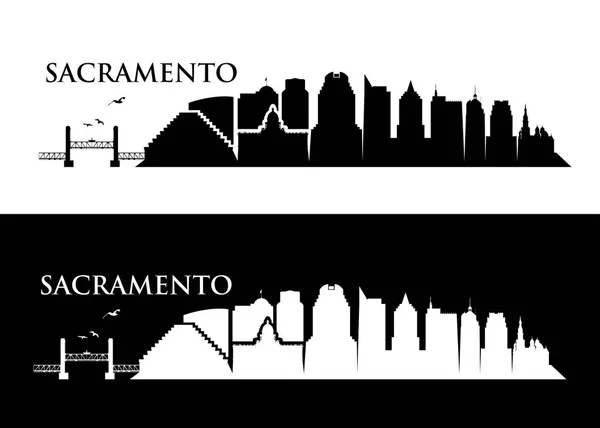 Sacramento Panorama - Kalifornie — Stockový vektor