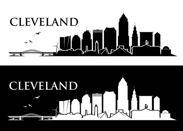 Cleveland city skyline — Stock Vector